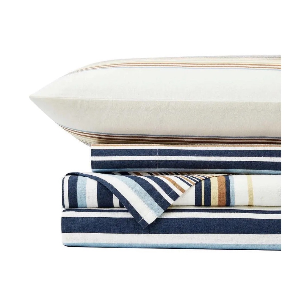 Pendleton 4-Piece Flannel Sheet Set Savanna Stripe California King - Picture 5 of 5